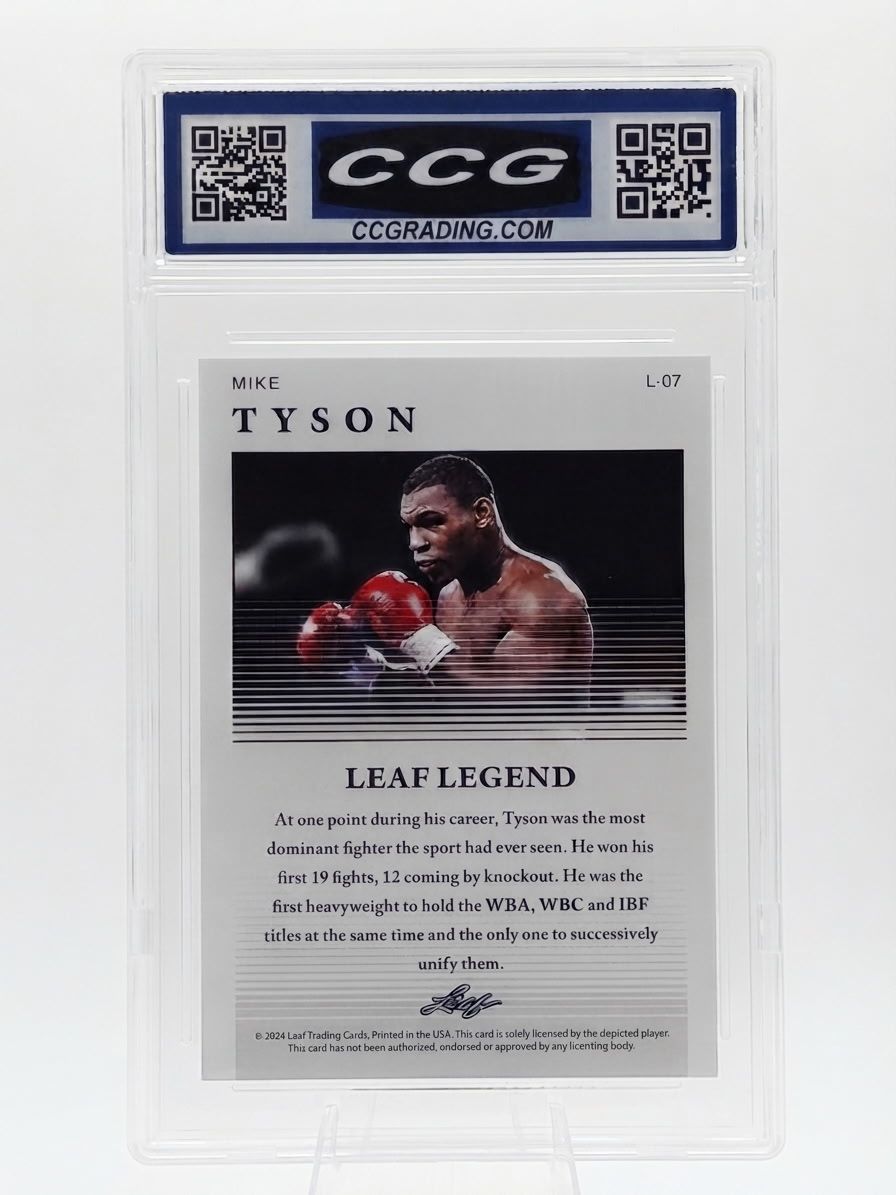 Mike Tyson 2024 Leaf Legend #L07 CCG Gem Mint 10
