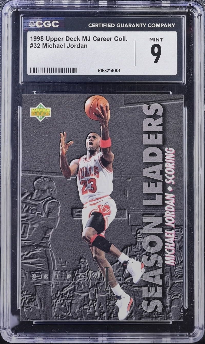 1998 Upper Deck Michael Jordan Career College. #32 CGC Graded Mint 9