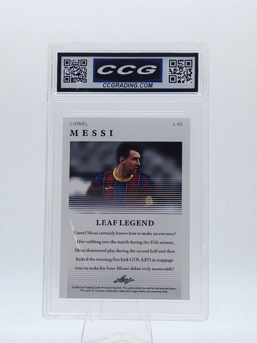 Lionel Messi 2024 Leaf Legend #L05 CCG Gem Mint 10