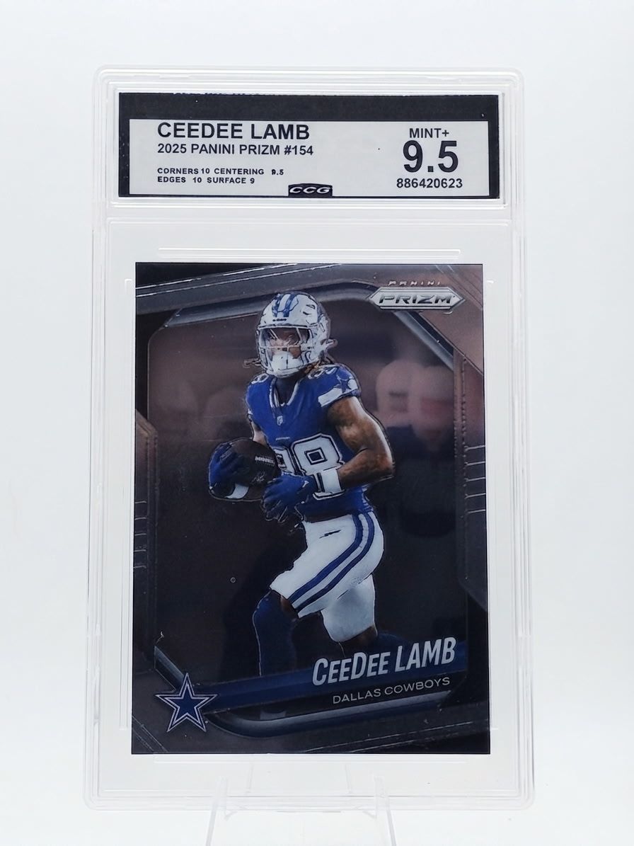Ceedee Lamb 2025 Panini Prizm #154 CCG 9.5
