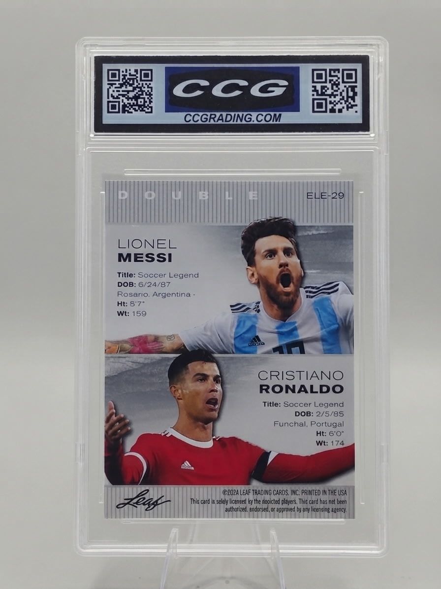 Messi/Ronaldo 2024 Leaf Special Release #ELE29 CCG Gem Mint 10