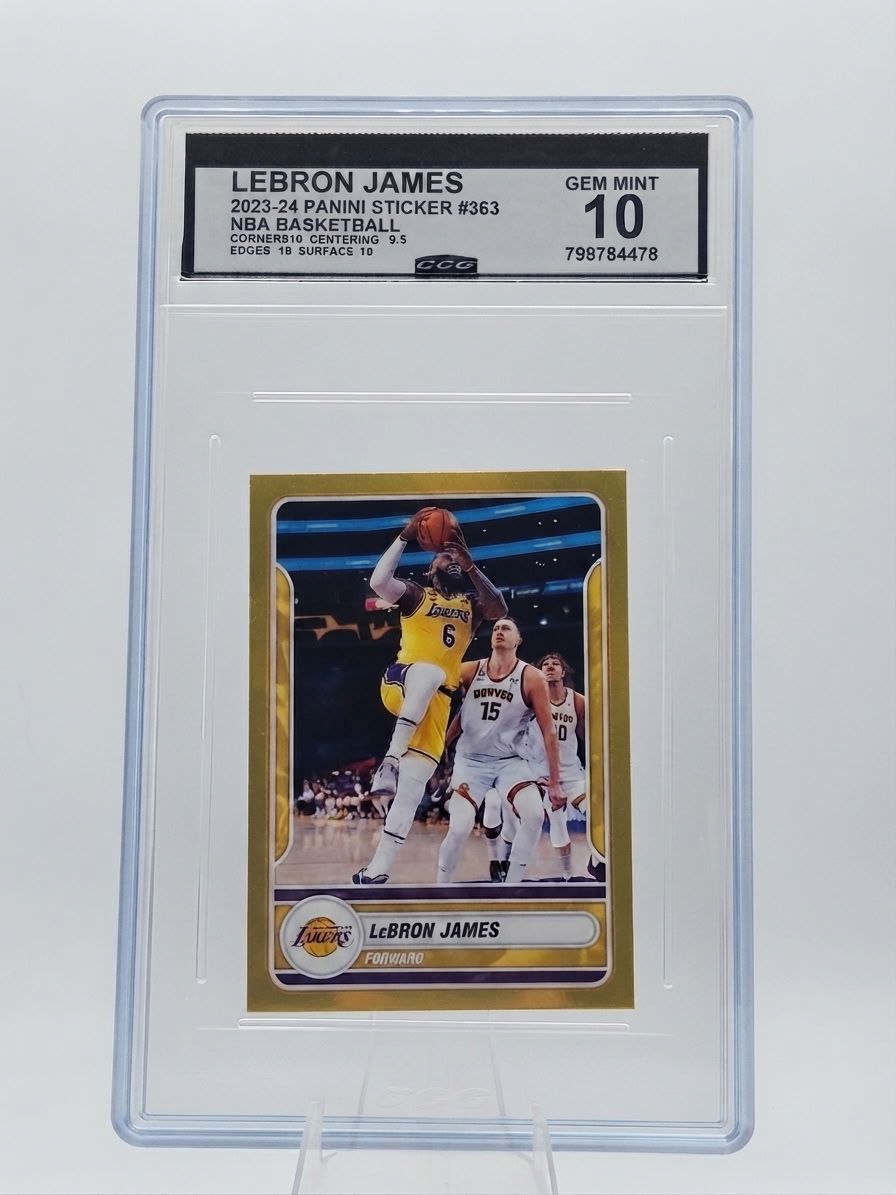Lebron James 2023 Panini Sticker #363 CCG Gem Mint 10