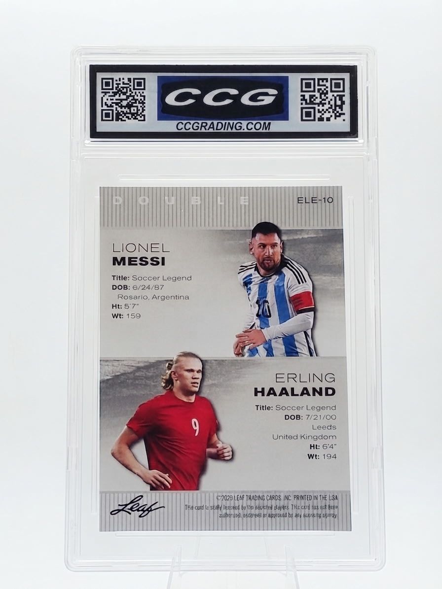 Messi/Haaland 2023 Legends #ELE 10 Double CCG Gem Mint 10