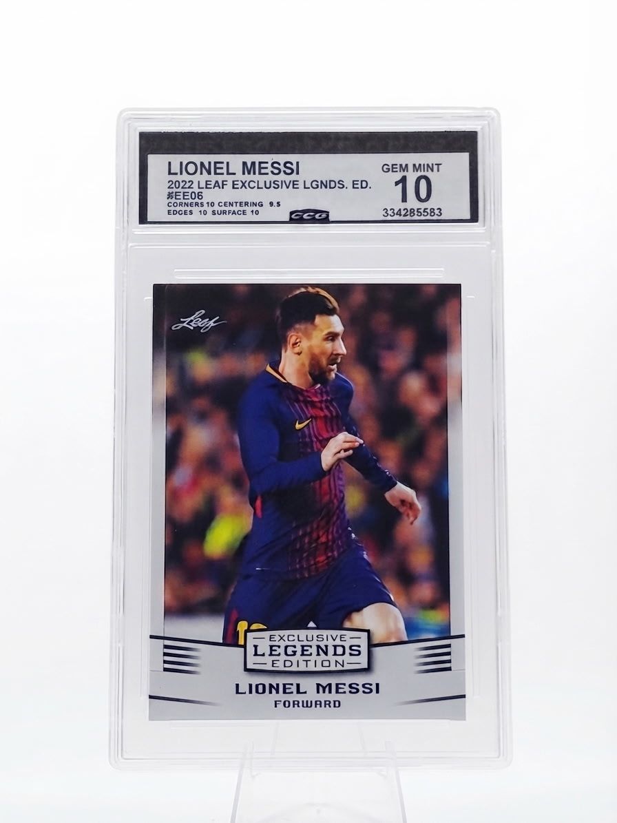 Lionel Messi 2022 #EE06 Leaf Legends Exclusive CCG Gem Mint 10
