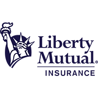 Liberty Mutual Insurance logo with the Statue of Liberty icon in navy blue