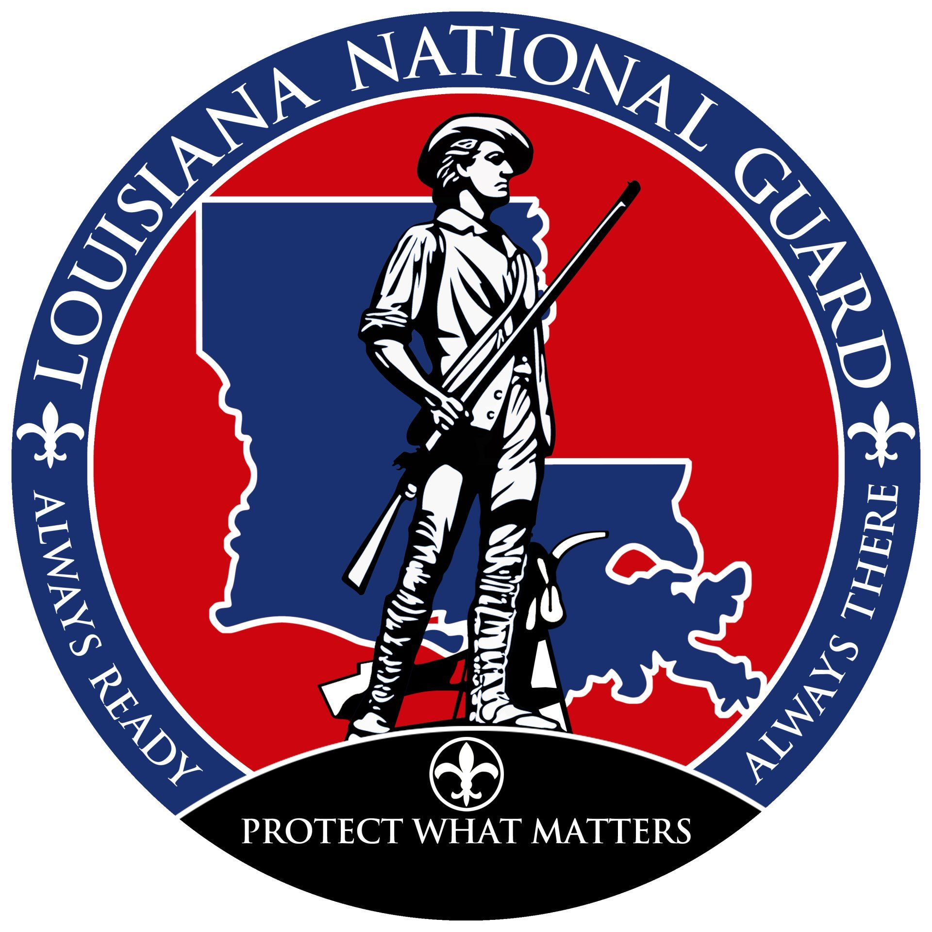 The logo for the louisiana national guard