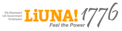 A logo that says liuna 1776 feel the power