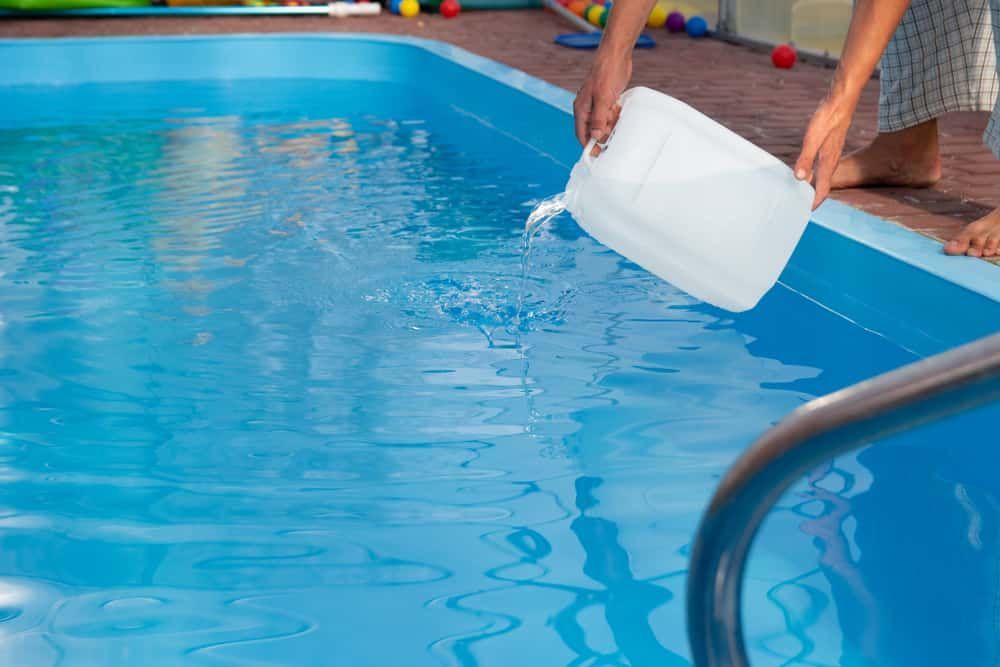 Pool Side Being Cleaned &mdash; Cooloola Coast Property Maintenance in Rainbow Beach, QLD