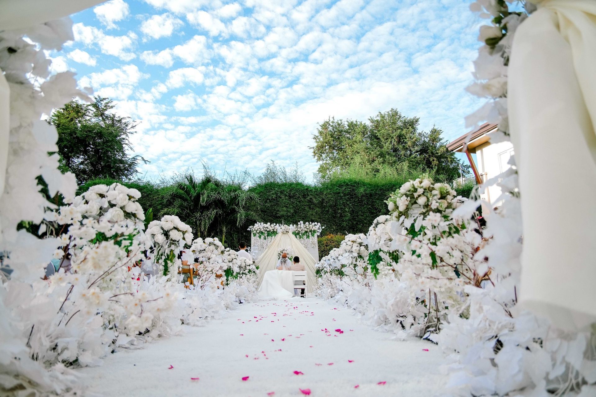Outdoor wedding ceremony