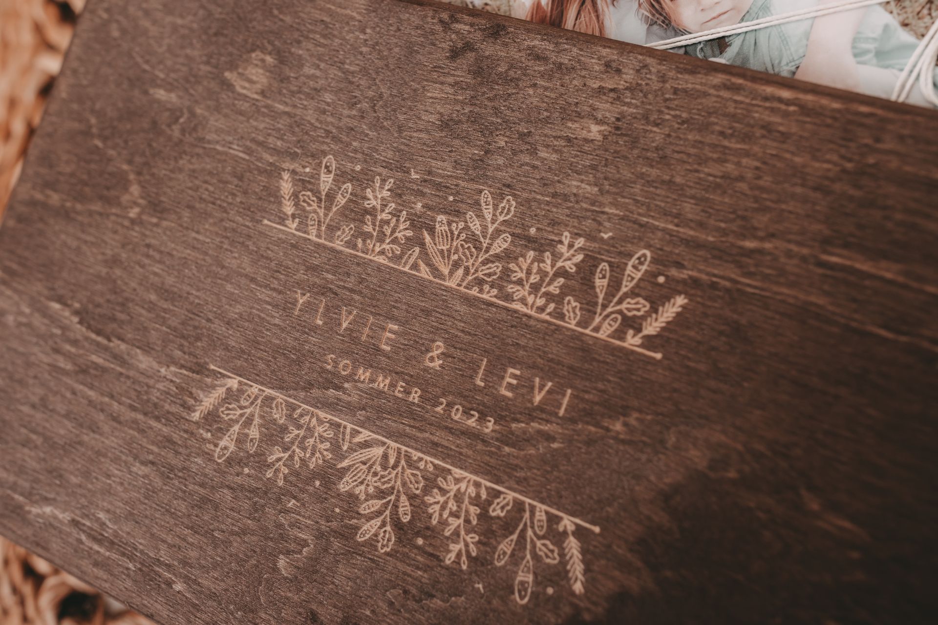 Holzbox für Fotos