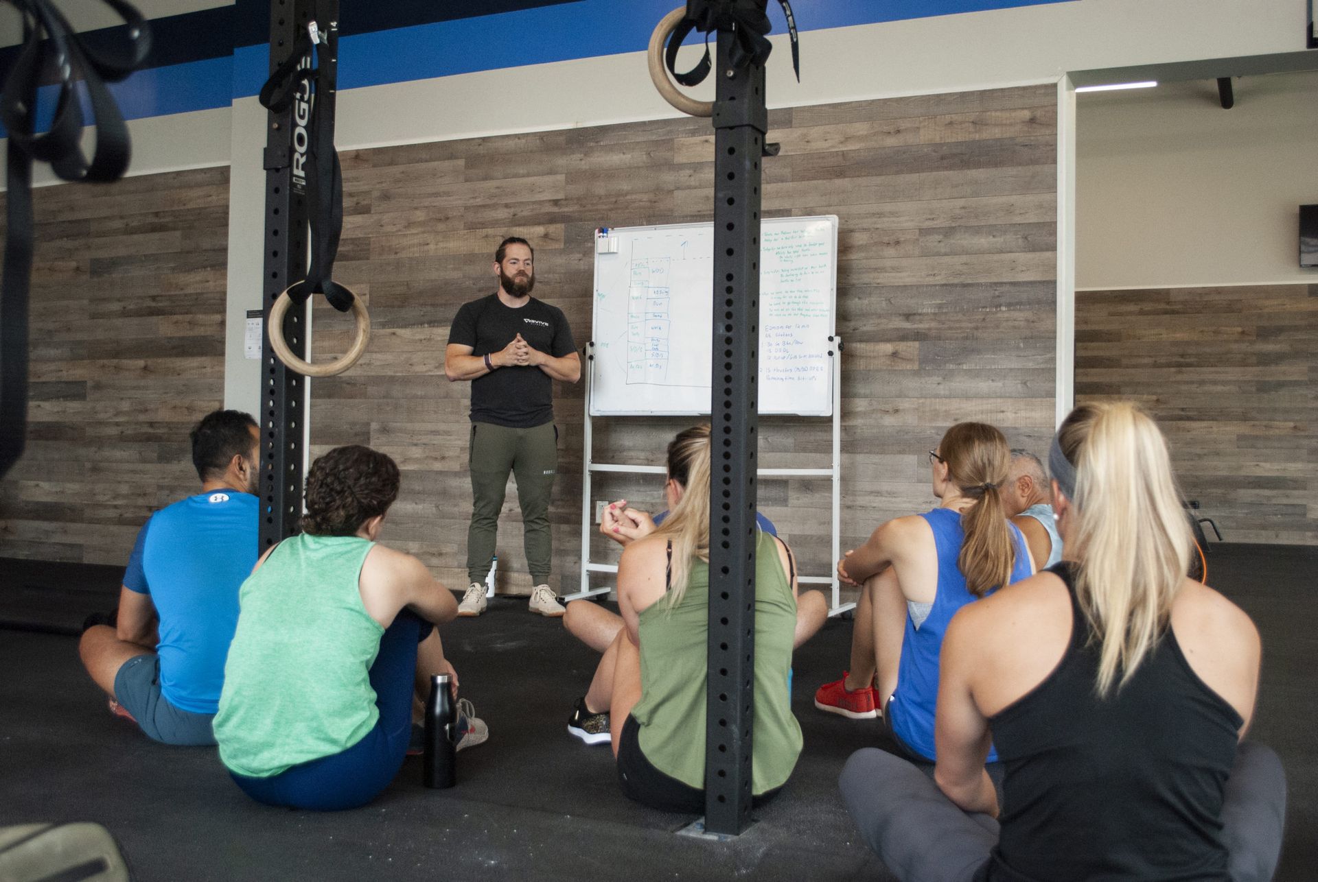 Movement assessment clinic presentation Coach presenting information during class