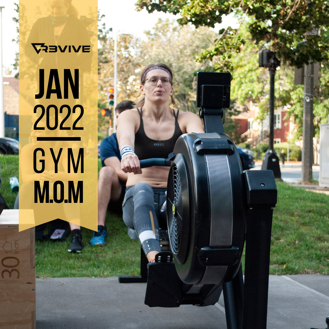 Woman rowing outdoors, Jan 2022 