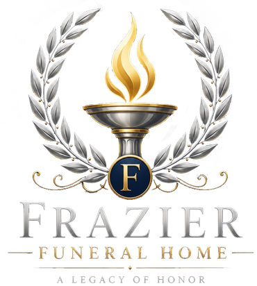 Black shield logo with gold flame, white “F,” and gray laurel wreath