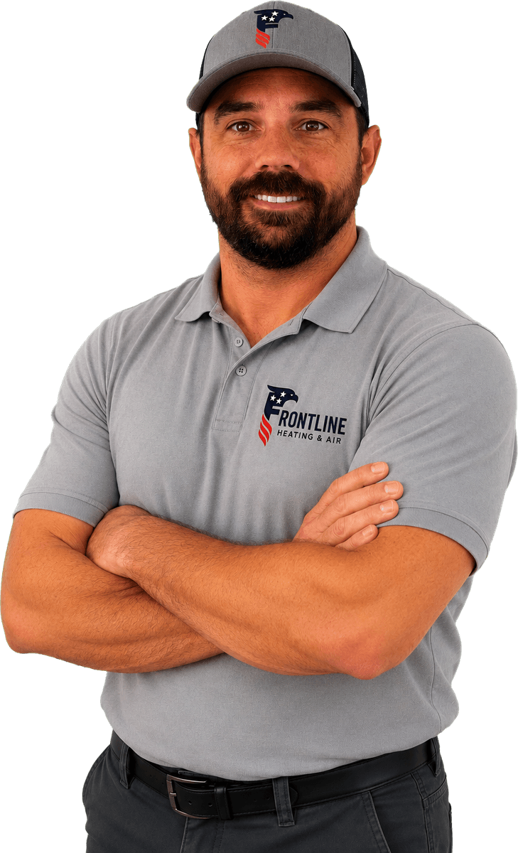 Frontline Heating and Air technician, veteran-owned service in St. George, Utah