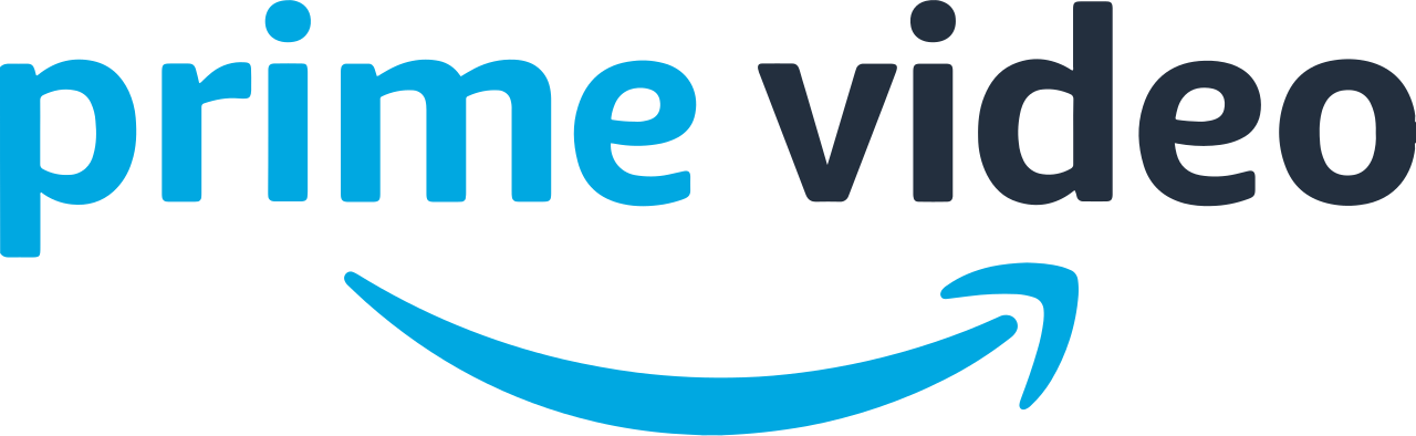 Prime Video logo with the word "prime" in blue and "video" in black, with a blue swoosh underneath.