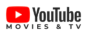 YouTube Movies & TV logo: Red play button within a red box, with the word "YouTube" and the words "Movies & TV" below.