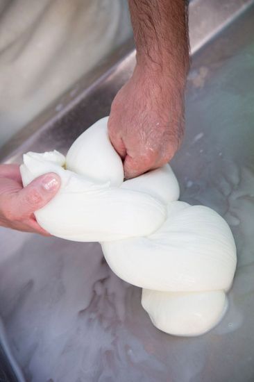 produzione artigianale di treccia di formaggio