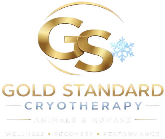 Gold Standard Cryotherapy logo with gold &ldquo;GS&rdquo; and blue snowflake icon