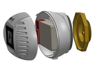 Simple exploded view of Cotherm PIL, Economy 7 immersion timer with SMART thermostat