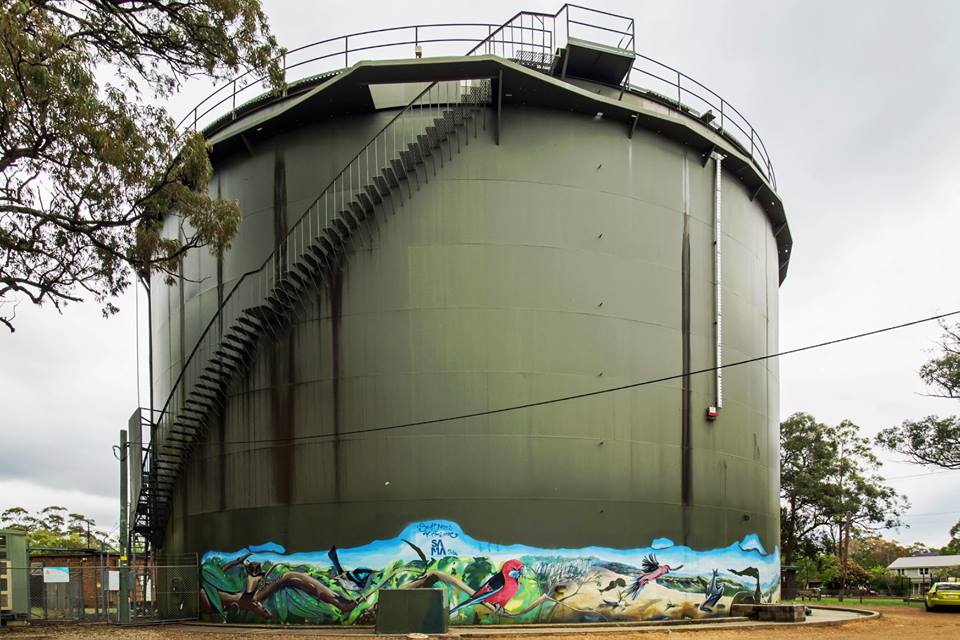 Mt Riverview Water Tank Art