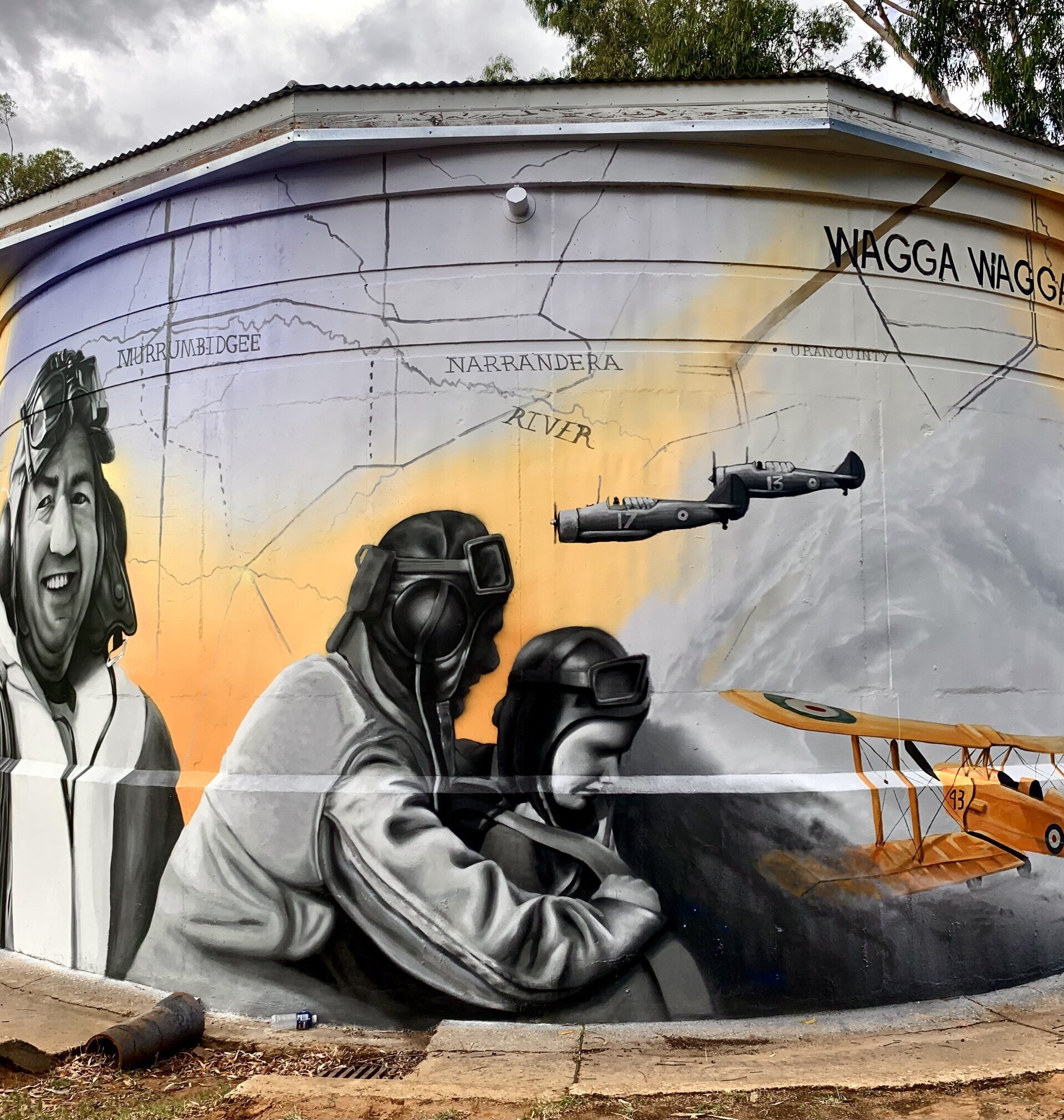 Wagga Wagga Water Tank Art RAAF Base