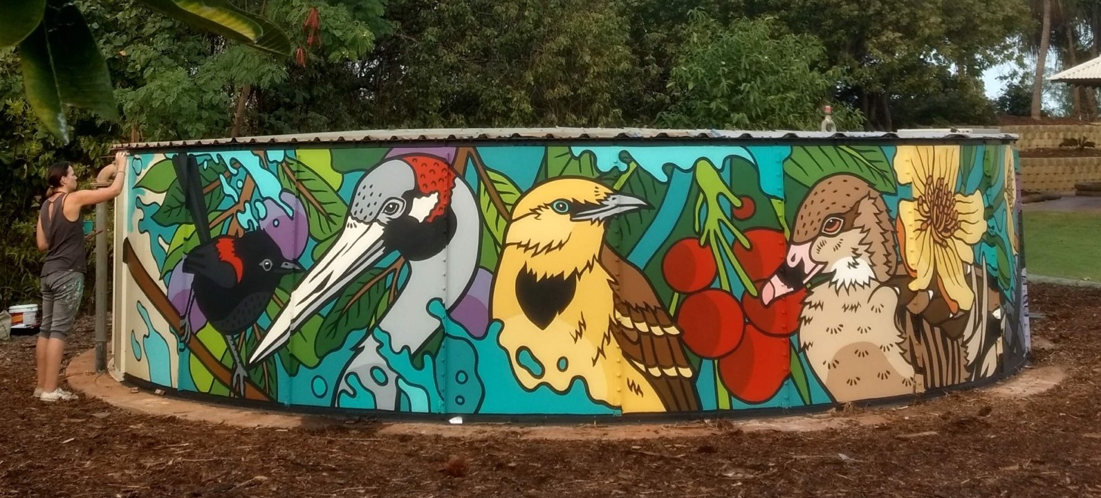 Broom Water Tank, Australian Silo Art Trail