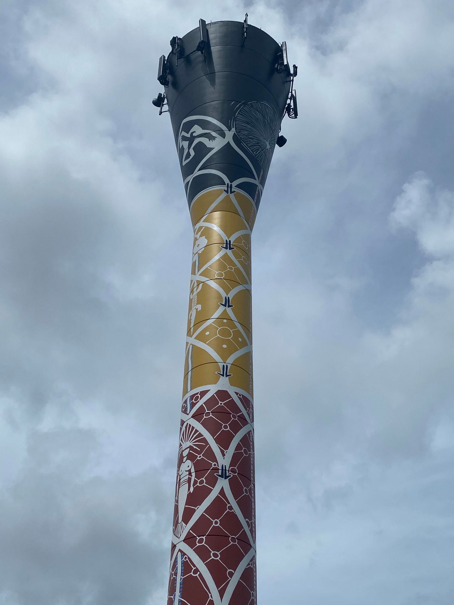 Darwin Digeridoo Water Tower Art, Australian Silo Art Trail