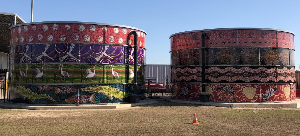 Darwin East Arm Water Tank Art, Australian Silo Art Trail