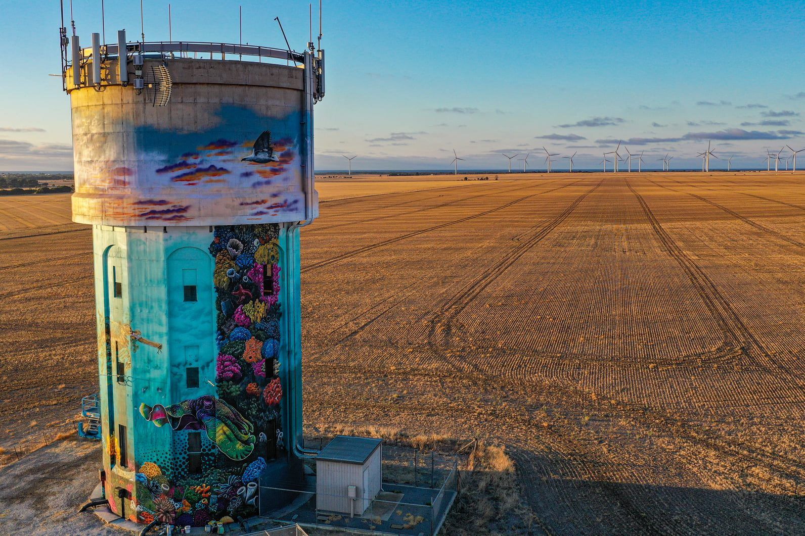 Edithburgh Water Tower Art, Australian Silo Art Trail