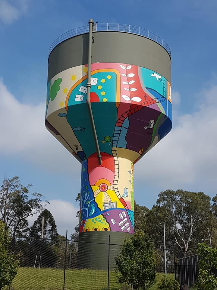 Edmondson Park Water Tower Art, Australian Silo Art Trail