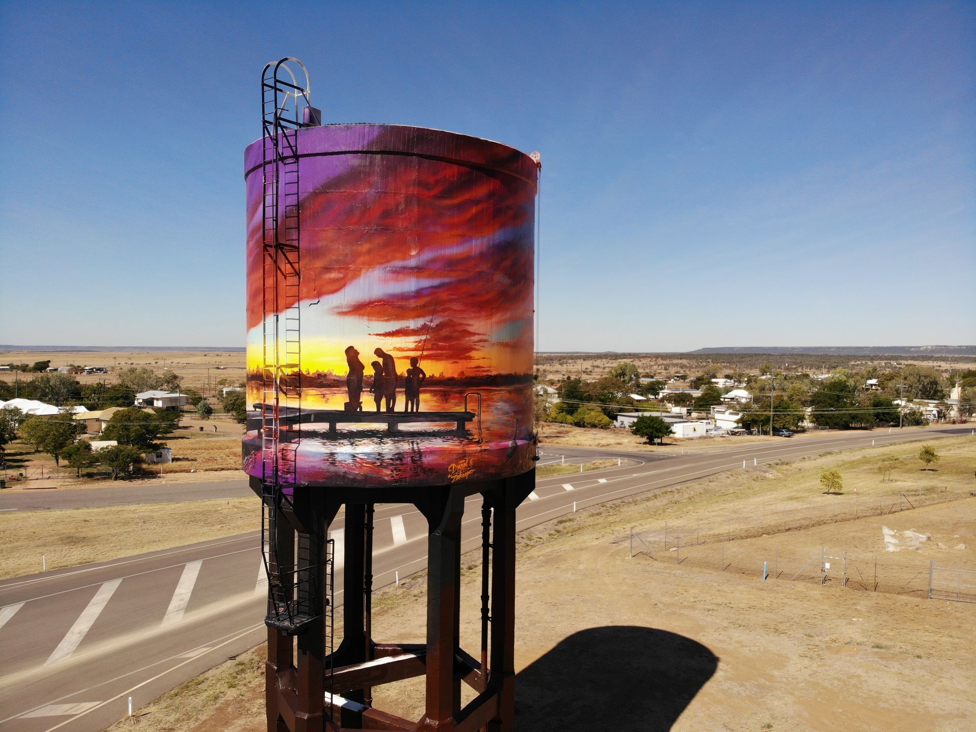 Hughenden Water Tower, Australian Silo Art Trail