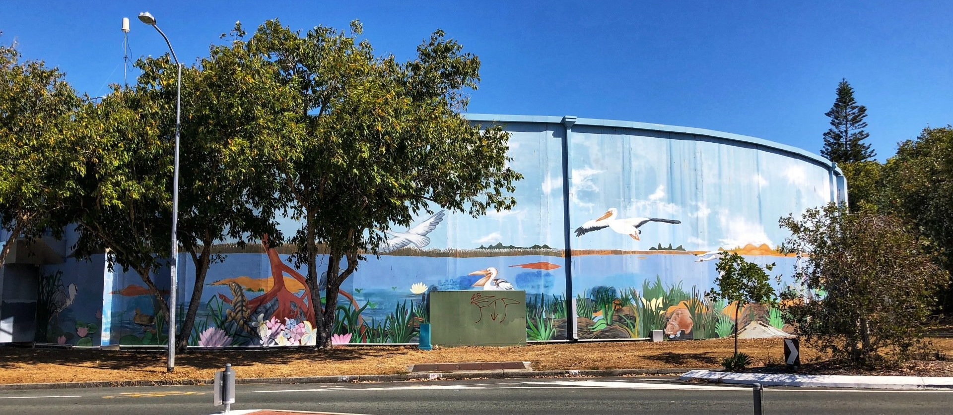 Rothwell water tank art, Australian silo art trail