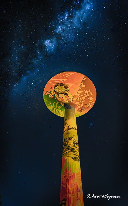 Jabiru water tower art Kakadu national park