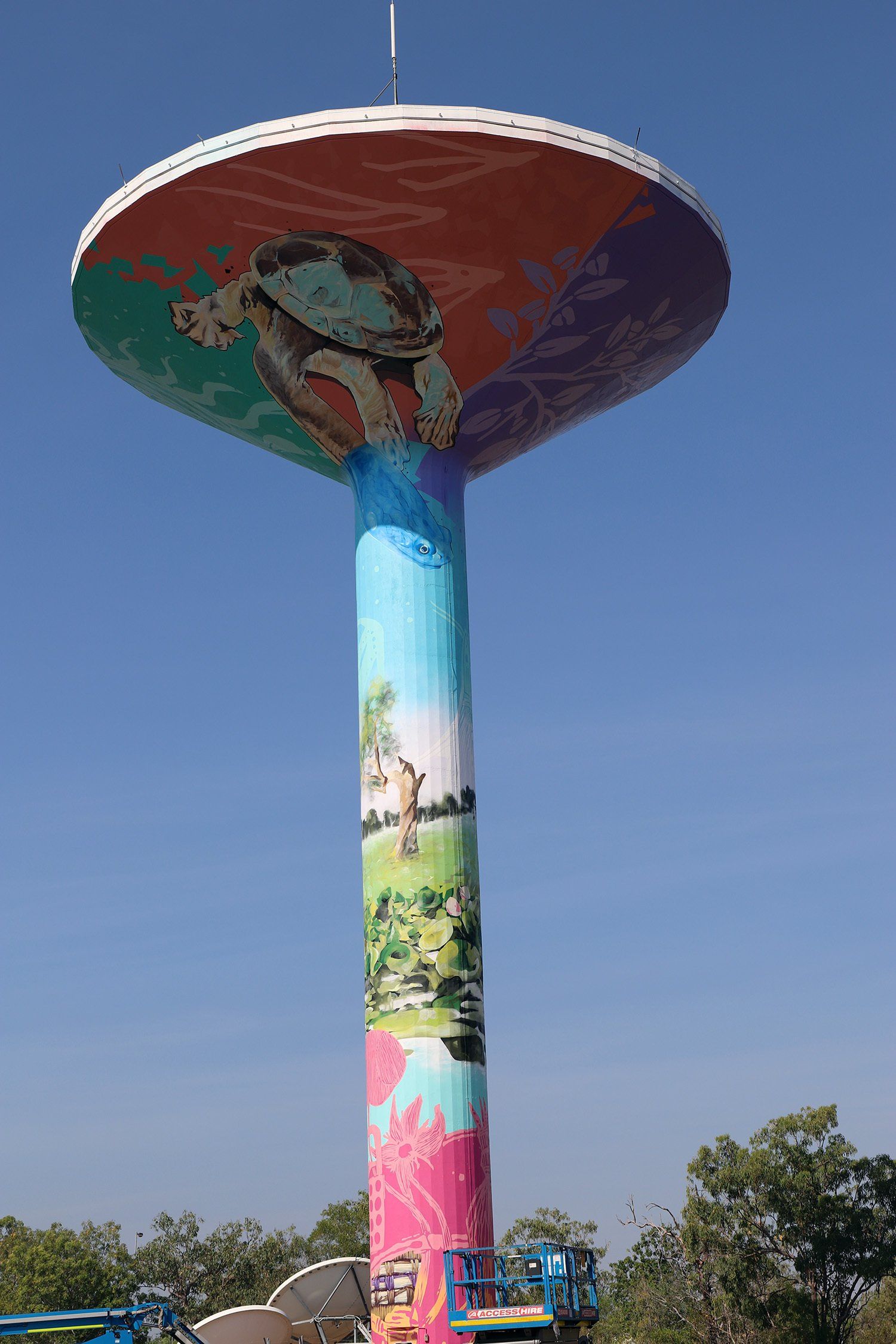 Jabiru water tower art Kakadu national park, Australian Silo Art Trail