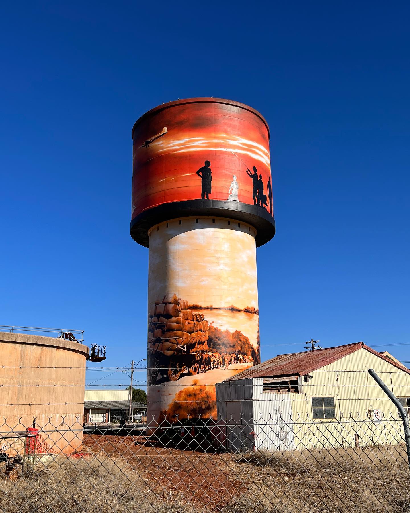 Lake Cargelligo Water Tower Art, Australian Silo Art Trail