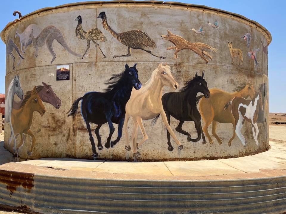 Marree Water Tank Art, Australian Silo Art Trail