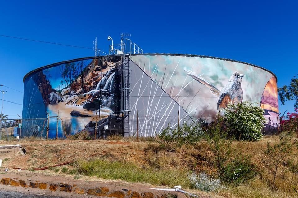 Mount Isa Water Tank Art, Australian Silo Art Trail