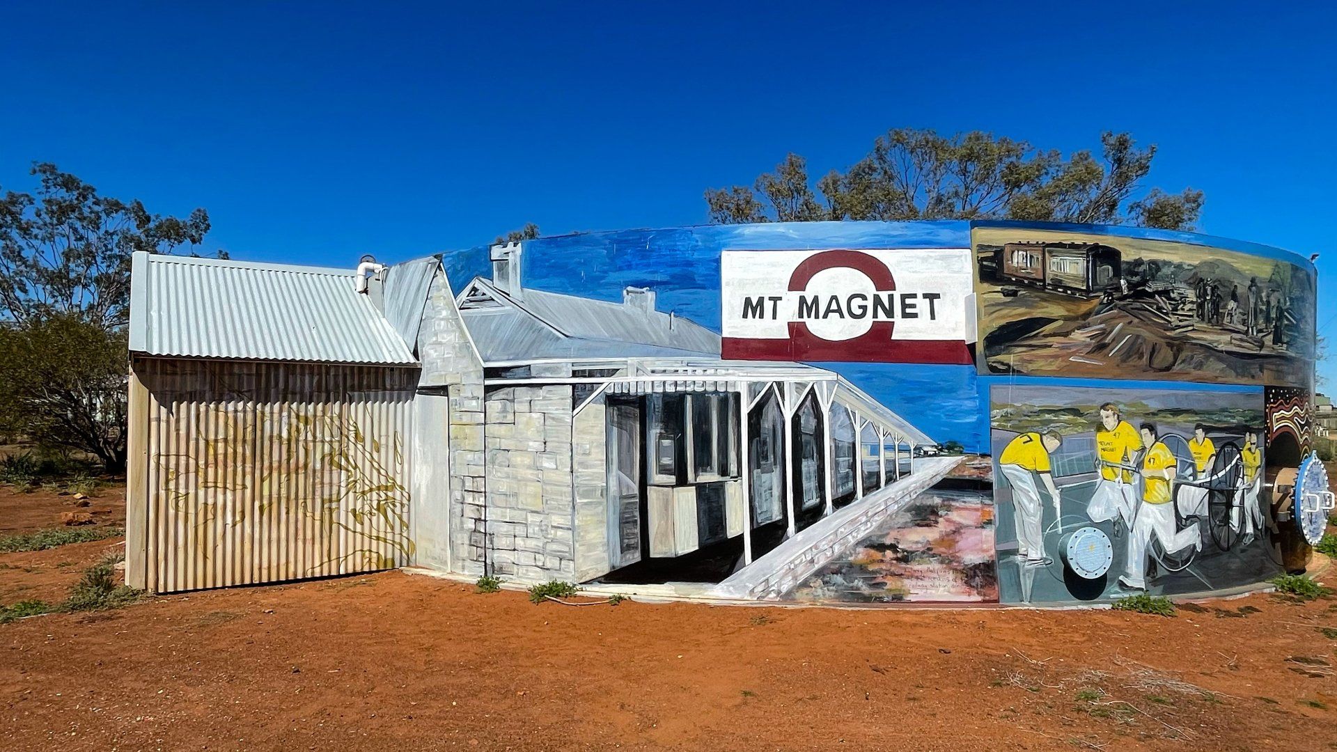 Mount Magnet Water Tank Art, Australian Silo Art Trail