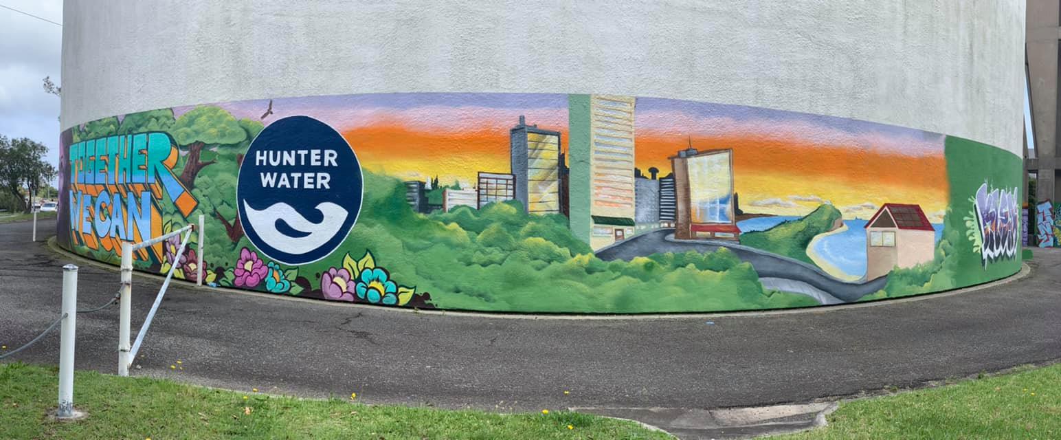 Charlestown Water Tank Art, Australian Silo Art Trail