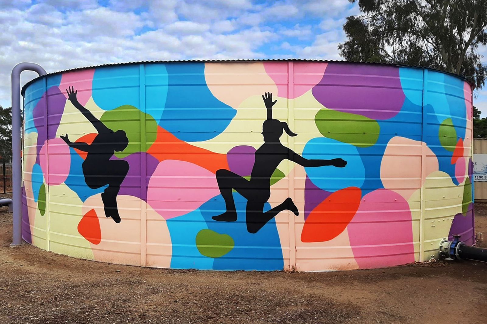 Bridgestone Water Tank, Australian Silo Art Trail