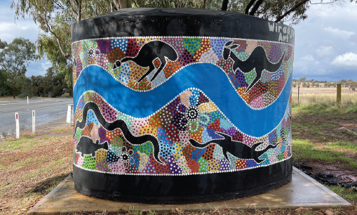 Collingullie Water Tank Art, Australian Silo Art Trail
