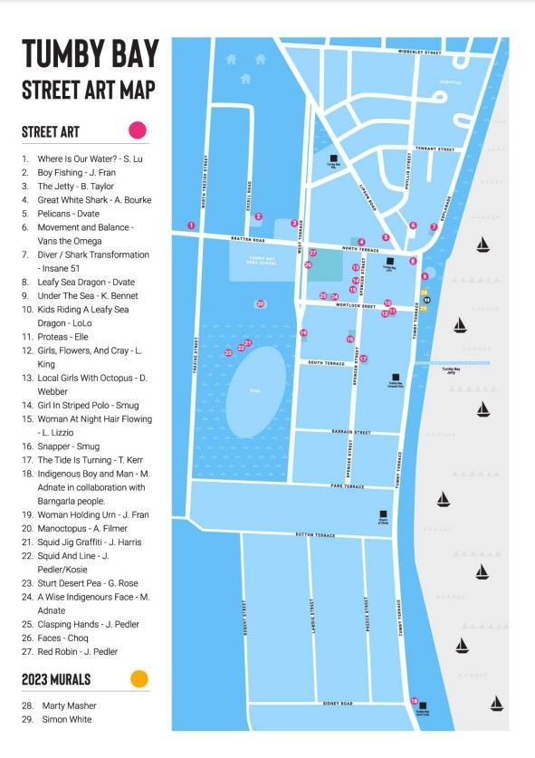 Colour Tumby Bay Street Art Map