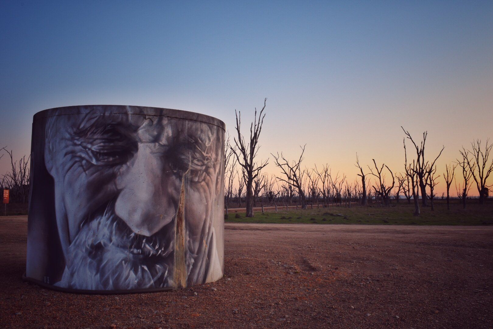 Winton Wetlands Water Tower Art, Australian Silo Art Trail