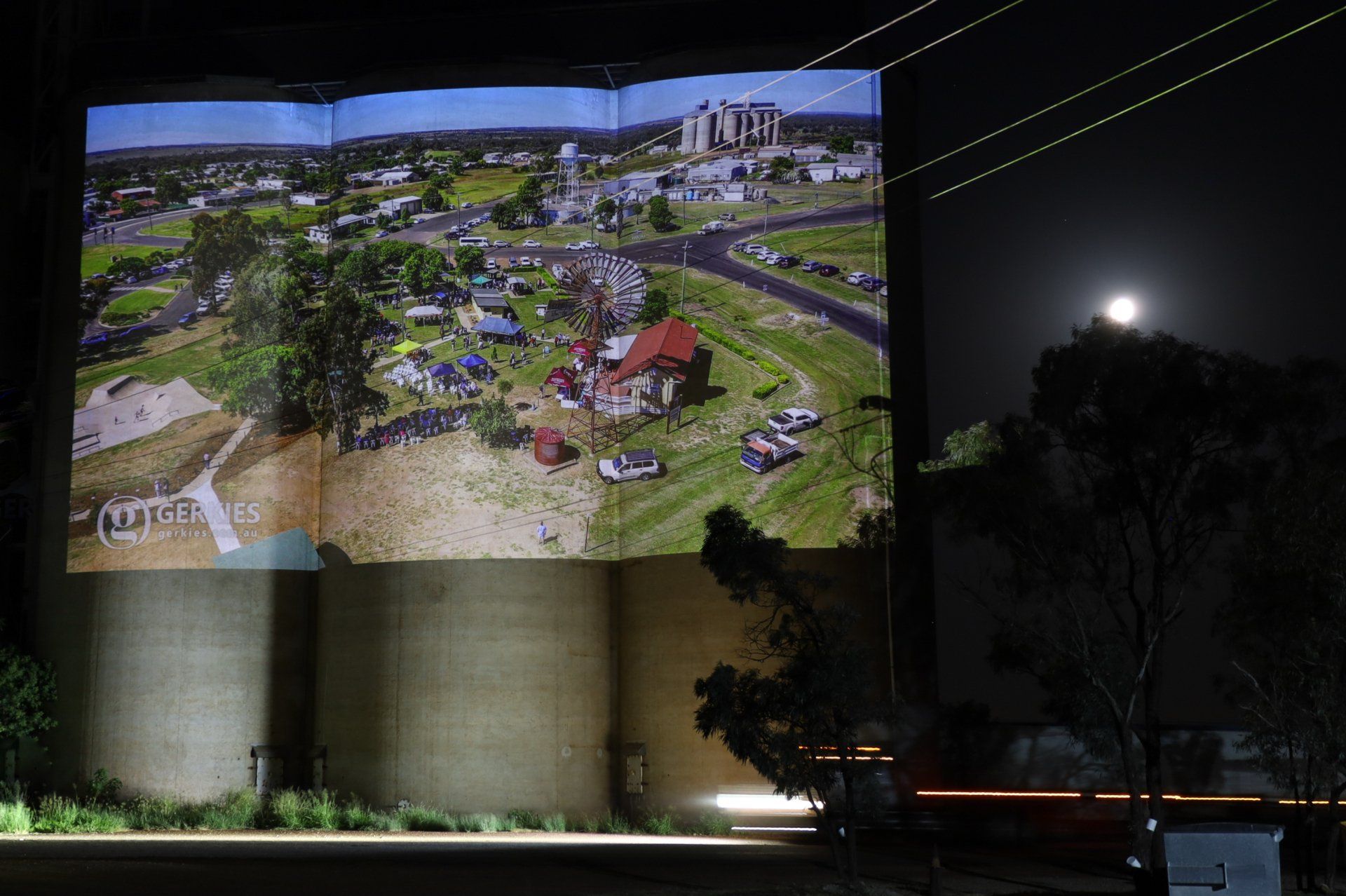 Wandoan Silo Light Show, Australian Silo Art Trail