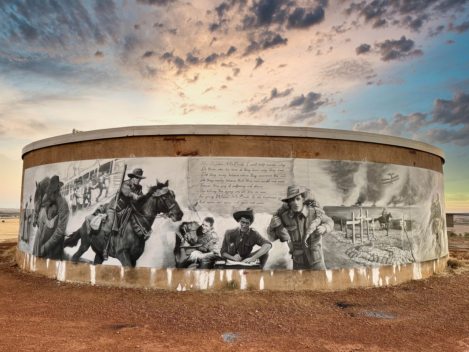 North Dandelup Water Tank Art, Australian Silo Art trail