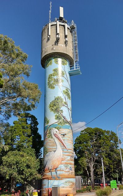 Beachmere Water Tower, Australian Silo Art Trail