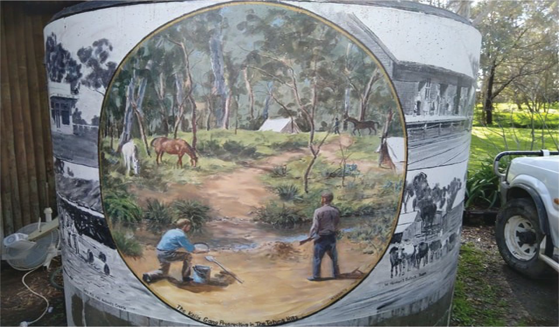 Tatong Tavern Water Tank Art, Australian Silo Art Trail