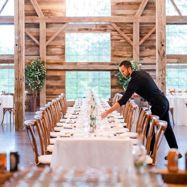 wedding table setup