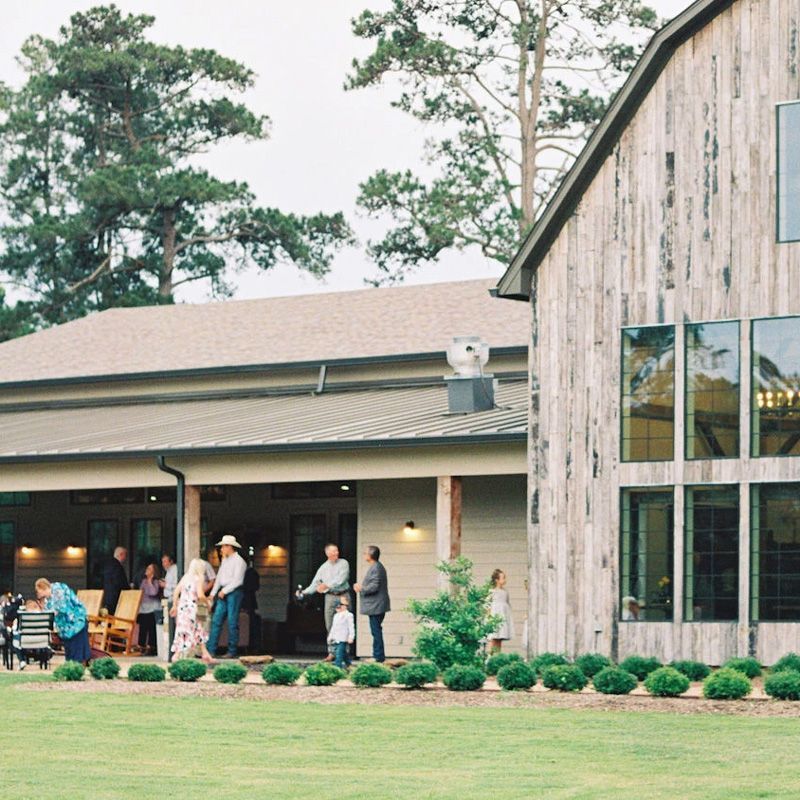 people at a barn party