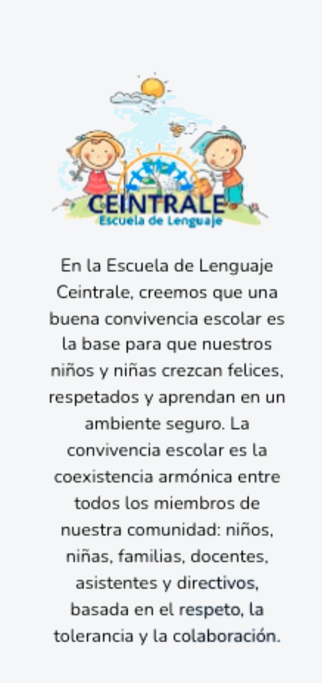 Logotipo y texto de la escuela de idiomas CEINTRALE
